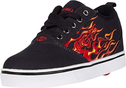 Heelys Boy's Pro 20 Prints (Little Kid/Big Kid/Adult) Black/Red Flames 6 Big Kid, Men's 6