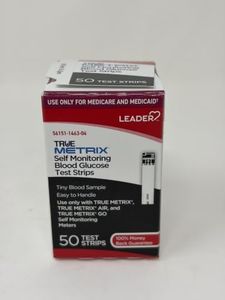 Leader True Metrix Self Monitoring Blood Glucose Test Strips, 50 Count Per Box - 4 Boxes