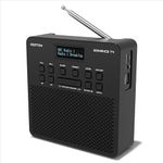 DAB/DAB+ FM Digital Portable Radio with Bluetooth, Presets, Auto tune, Rechargeable Battery and Mains Power with USB Mobile Charging (AZATOM T4 Black)