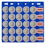 Murata CR2032 Battery 3V Lithium Coin Cell - Replaces Sony CR2032 (25 Batteries)