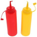 Funny Fake Mustard, 2Pcs Fake Novelty Squirt Mustard and Ketchup Bottle Prank Gag Set Squirt Bottles Interactive Prank Toys Interesting Prank Stuffs