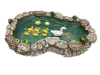 Duck Pond -Mother and Ducklings! A Miniature Duck Pond for a Miniature Fairy Garden and Miniature Garden Accessories by GlitZGlam