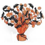 Beistle Bat and Pumpkin Gleam and Burst Centerpiece, 15-Inch