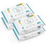 R For Rabbit Feather Aqua Baby Wipes Combo Pack Of 312 Units | Pure Water Wet Wipes for Babies With Lid (Combo of 4 Packs)