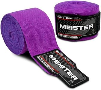 Meister Elite 180" Adult Hand Wraps for MMA & Boxing (Pair) - Royal Purple