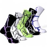 Sockscarving Feel The Comfort 100% Cotton Premium 5 Pairs Regular Socks Soft Fabric Pattern Contrast Colors High Ankle Full-Length Men & Women Stretchable Free Size Anti Odur Sweat Free Anti Slip