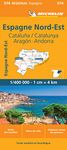 Carte Régionale Espagne Nord-Est : Cataluña / Catalunya, Aragon, Andorra