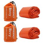 2 PCS Emergency Sleeping Bag,Bivvy Bag,Survival Sleeping Bag,Camping Bivy Sacks,Emergency Blankets,Survival Sleeping Bag for Camping and Outdoor Hiking