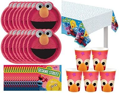 MSS Sesame Street Birthday Party Supplies Bundle Pack for 16 Guests