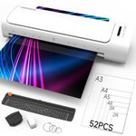 A3 Laminator, 60s Quick Warm-up Laminator Machine with 52 Laminating Sheets 13-inch Cold Hot Lamination 9 in-1 Laminator with Paper Trimmer Corner Rounder for Office School Business Home Use, White