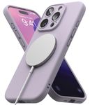 Ringke Silicone Magnetic Compatible with iPhone 16 Pro Case Cover Strong Magnet [3-Layer Liquid Silicone] Long Lasting Silky Feel Anti-Fingerprint iPhone 16 Pro Back Cover - Light Purple