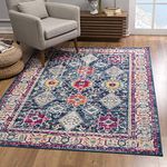 Rug Branch Savannah 4' x 6' (3'9" X 5'6") South-Western Indoor Area Rug, Transitional, Blue Beige - Living Room, Bedroom, Dining Room, and Kitchen