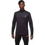 ASICS Men's Core Ls 1/2 Zip Winter Top Nuring Tunic, Performance Black, S