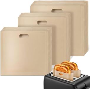 Toaster Bags Reusable 24 Pack, 3 Sizes for Melty Grilled Cheese with Zero Mess, Non-Stick Heat Resistant Sandwich Toaster Sleeves to 500°F, Small Medium Large Pouches Fit Standard Wide Slot, Microwave