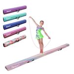 FBSPORT Gymnastics Beam PU Leather 240cm 9ft, Folding Balance Beam Gymnastics Equipment for Home Girls Kids Adults Training, with Carry Handles Anti-Slip Base