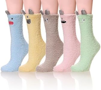 Women's Soft Winter Warm Animal Designe Microfiber Cozy Fuzzy Socks (5 Colors)