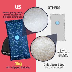Hillington Car Dehumidifier 2-Pack – 1KG Moisture Absorber Bags