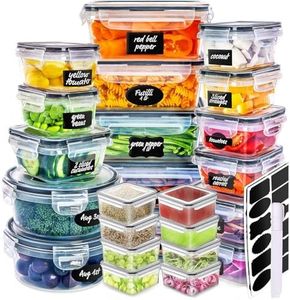 24 Pack Food Storage Containers with Airtight Lids, Meal Prep Containers, Bento Boxes for Lunch - Food Container, Freezer Containers, Fridge Organiser for Kitchen Organisation