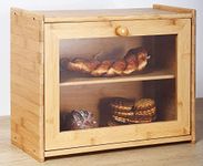 Wooden Bread Box With Shelf