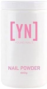 Young Nails Acrylic Cover Powder - Self-Leveling Acrylic Nail Powder, Clear Nude Pink White Acrylic Powder for Nail Extenstion, Professional Grade, Superior Adhesion, Color - Flamingo, 660g