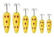 Lucky Strike Yellow Red Diamond Devil Bait Spoon Lure Kit - Designed in Canada