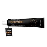 Leather Repair Filler (Black) - For Filling Holes, Scuffs, Scratches, Cracking Etc - Heavy Filler - 50ml (Packaging may vary)