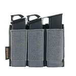 EXCELLENT ELITE SPANKER Pistol Mag Pouch for Glock 92F Double/Triple Molle Magazine Pouch(Triple-Grey)