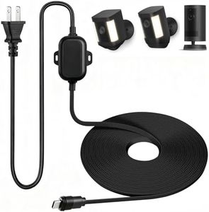 ALERTCAM Weatherproof Power Cord for Spotlight Cam Plus/Pro (Battery), 25ft USB-C Outdoor Charging Cable for Continuous Camera Power Supply, Black