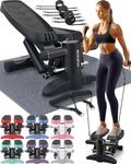 Nordic Lifting Mini Stepper & Stair Climber Machine - W/Resistance Bands Set - Built in Monitor by