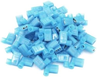 RuoFeng 90 Degree Nylon Flag Spade Female Insulated Quick Disconnects Electrical Terminals Connector 100pcs 16-14 AWG