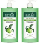 Biotique Green Apple Shine & Gloss Shampoo & Conditioner| Promotes Healthy, Shiny and Glossy Hair | Nourishes Scalp | Makes Hair Soft & Smooth |100% Botanical Extracts| All Skin Types | 650ml