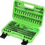 SWANLAKE 112PCS Hex Multi Bit Screwdriver Set & Ratchet Wrench - Torx, Hex, Tamperproof Security Bits with Magnetic Holders - Cr-V Steel DIY Kit in Storage Case