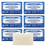 Dr. Bronner's Pure-Castile Bar Soap - Peppermint, 5 oz (6 Pack)