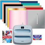 Cricut Easy Press 3 9x9 Heat Press Machine with Heat Transfer Materials and Vinyl Bundle - Iron Pressing Machine with Sublimation and HTV Materials - Infusible Ink and Iron-On Materials - Variety Pack