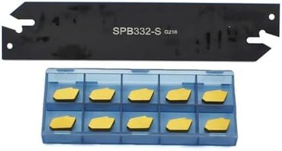 CDBP SPB332-S/SPB32-3 Parting Blade with 10 pcs GTN-3 Carbide Inserts Parting Grooving Cut-Off Tool Set, Slotted tool.