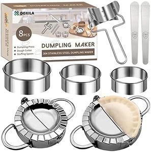 Dumpling Maker,Dumpling Mold Set and Cutter,Dumpling Press Molds Dumpling Skin Maker Stuffing Spoon Flour Ring Cutter,Chinese Dumpling Pie Ravioli Empanadas Press Mold Kitchen Accessorie