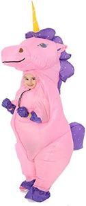 GOPRIME Unisex Unicorn Costume for Kids 4-6, Inflatable Halloween Costumes for Boys and Girls, Pink, One Size