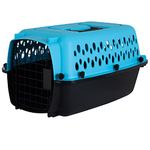 Aspen Pet Pet Porter Plastic Kennel, Up to 10 Pounds, Blue Air/Coffee Grounds Brown