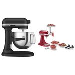 KitchenAid 7 Quart Bowl-Lift Stand Mixer (KSM70SKXXBK) + Metal Food Grinder Attachment (KSMMGA)