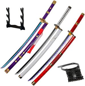 Roronoa Zoro Swords enma Zoro Sword Bamboo Anime Sword Trafalgar Law Sword/Zoro Swords/Enma/Kitetsu,Original Textures for Anime,Suitable for Cosplay, Decoration, Collection.