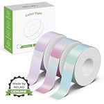 NELKO Genuine P21 Label Maker Tape, Adapted Label Print Paper, 12x40mm (0.47"x1.57"), Standard Laminated Office Labeling Tape Replacement, Multipurpose of P21, 180 Tapes/Roll, 3-Roll(Starry Sky)