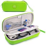 Prohapi Hard Stethoscope Case with ID Slot Compatible with 3M Littmann/ADC/Omron Stethoscope Includes Mesh Pocket for Nurse Accessories (Neon Green)