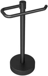 YUMORE Hand Towel Holder Stand Countertop Towel Rack Free Standing Towel Bar Hanger for Bathroom Kitchen Pro Matte Black