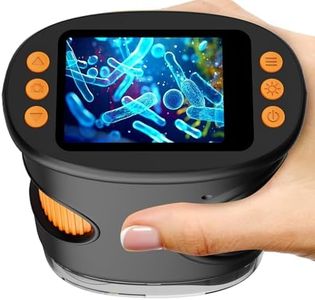 Kids Magnifying Glass Digital Handheld Microscope for Kids Cool Gadgets Stuff, Toys Portable STEM Science Lab Gifts, Magnifier for Coin Collection Supplies, Black
