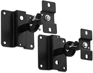 Mount-It! Speaker Mount for Wall and Ceiling, Low Profile Heavy Duty, Anti-Theft, Universal for Channel Surround Sound and Satellite Speakers, Black, 2 Mounts