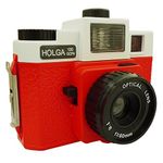 Holga Brand 120GCFN Film Camera (Glass Lens, Multicolor Flash) White/Red