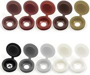 200 Pieces Hinged Screw Cover Caps, Fold Screw Snap Covers Washer Flip Tops, Colorful Screw Cap Covers (200pcs)