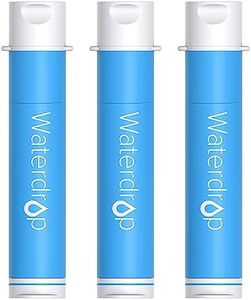 Waterdrop Water Filter Straw, Water Purifier Survival for Camping, Travel, Backpacking and Emergency Preparedness, Water Filtration System Survival, 3 Pack, Blue