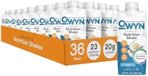 OWYN Only What You Need Vegan Complete Nutrition Protein Shake, 20g plant based protein, 23 Vitamins Minerals, Nutritional Shake, Gluten, Soy, and Tree Nut-Free (Vanilla, 36 pack)