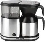 Bonavita 5 Cup Drip Coffee Maker Machine, One-Touch Pour Over Brewing w/Double Wall Thermal Carafe, SCA Certified, 1100 Watt, BPA Free, Dishwasher Safe, Stainless Steel, BV1500TS